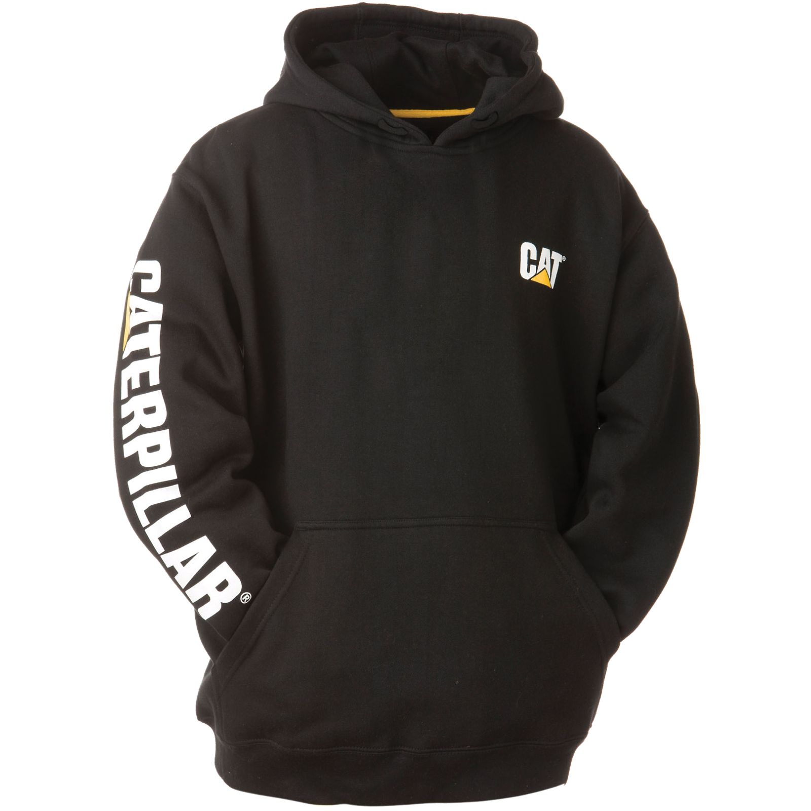 Caterpillar Clothing South Africa - Cat Men's Trademark Banner Hoodies Black DZ0564192